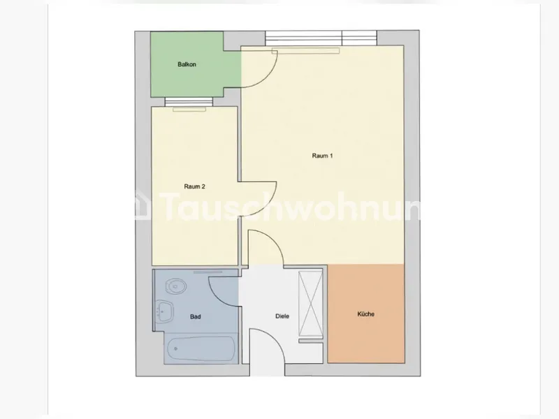 Tauschwohnung: Charmante 1,5 Zimmer Wohnung mit Fahrstuhl und Balkon — photo 1